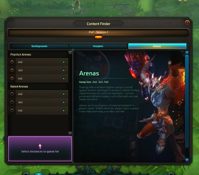 Open arenas